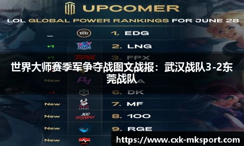 世界大师赛季军争夺战图文战报：武汉战队3-2东莞战队